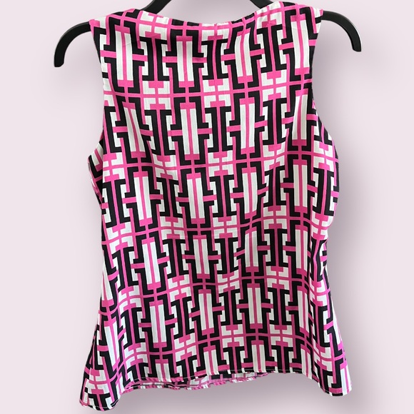 Banana Republic pink, white and‎ black tank/shell size Small - Picture 4 of 4